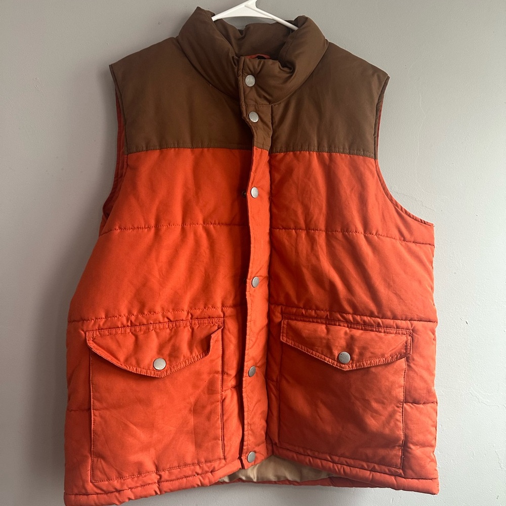 Old Navy Orange and Tan Vest